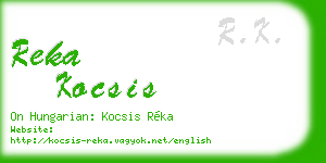 reka kocsis business card